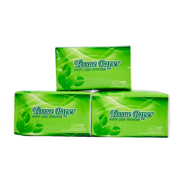 Orange Green Soft Strong Facial Tissue - Image 2