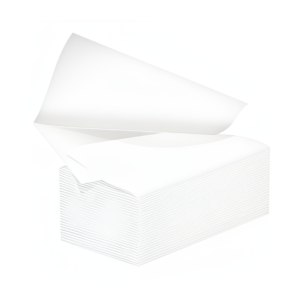 Single Layer White V-fold Fully Embossed Hand Towel